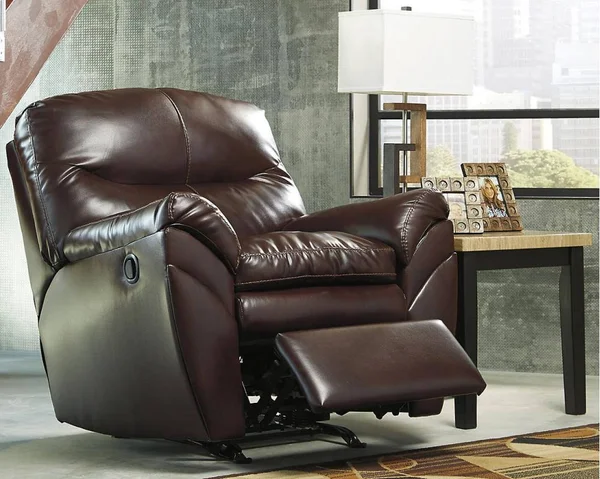 Ashley Signature Design Tassler DuraBlend Rocker Recliner - Mahogany