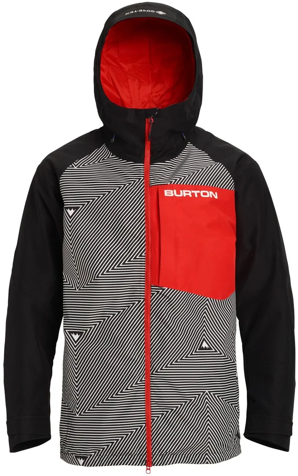 Burton Radial Gore-Tex Jacket - Men's Spun Out/True Black/Flame Scarlet - XL