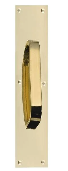 Brass Accents A07-P6351-605 4 x 16 in. Push Plate with Pull Polished Brass
