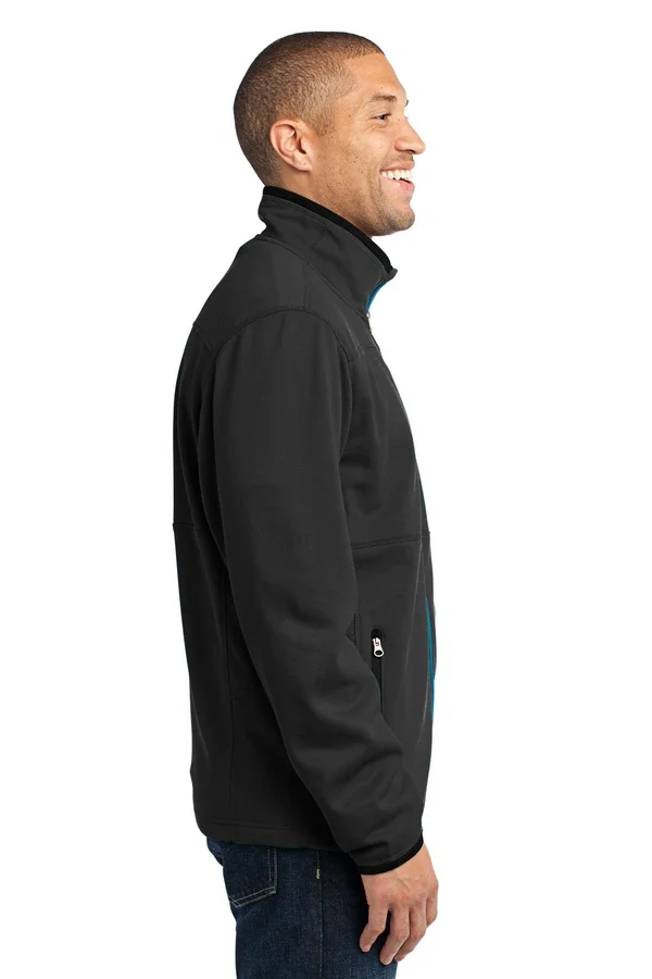Port Authority F222 Pique Fleece Jacket - Black - 4XL