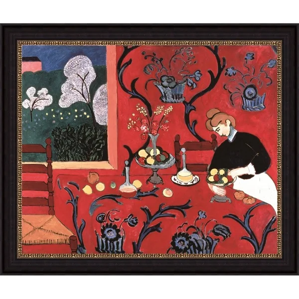 Harmony in Red by Henri Matisse Giclee Print Oil Painting Black Frame Size 30x22 x 25x22 - Plastic - 30 x 25