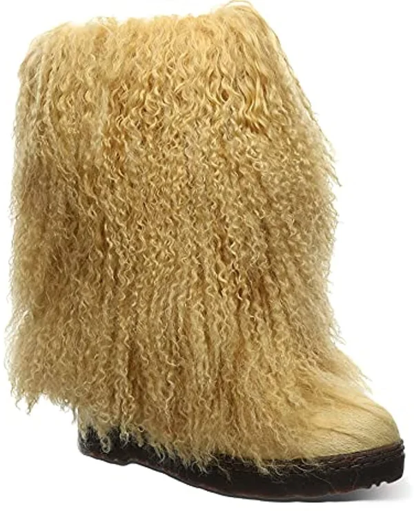 Bearpaw Women's Boetis Boots - Yellow, Size 5