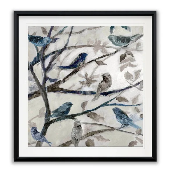 Morning Song I -Framed Giclee Print - 24x24