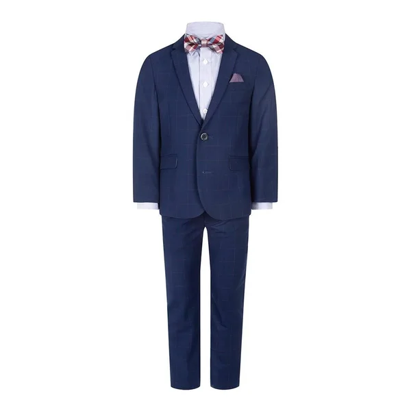 Appaman Kids Two-Piece Mod Suit (Toddler/Little Kids/Big Kids) Boy's Suits Sets Blueprint Windowpane : 7 Little Kids