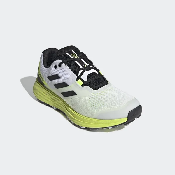 Adidas Men's Terrex Two Flow Trail Running Shoes in White/White Size 8.0