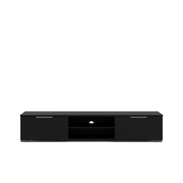 Tvilum 2 Drawer 2 Shelf TV Stand Black Matte