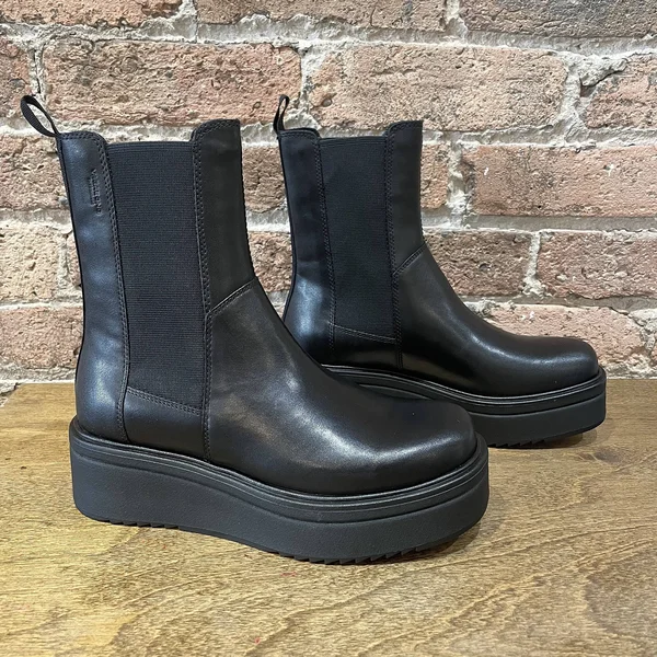 Vagabond Tara - Women's Black Leather Boots