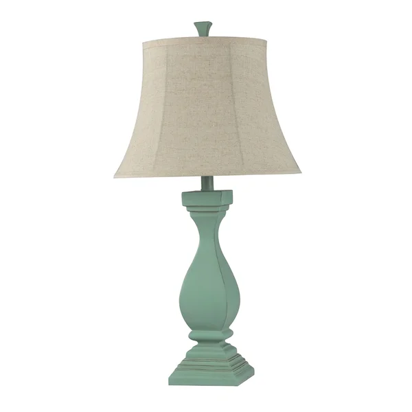 30x22 Distressed Table Lamp Mist Blue - Stylecraft