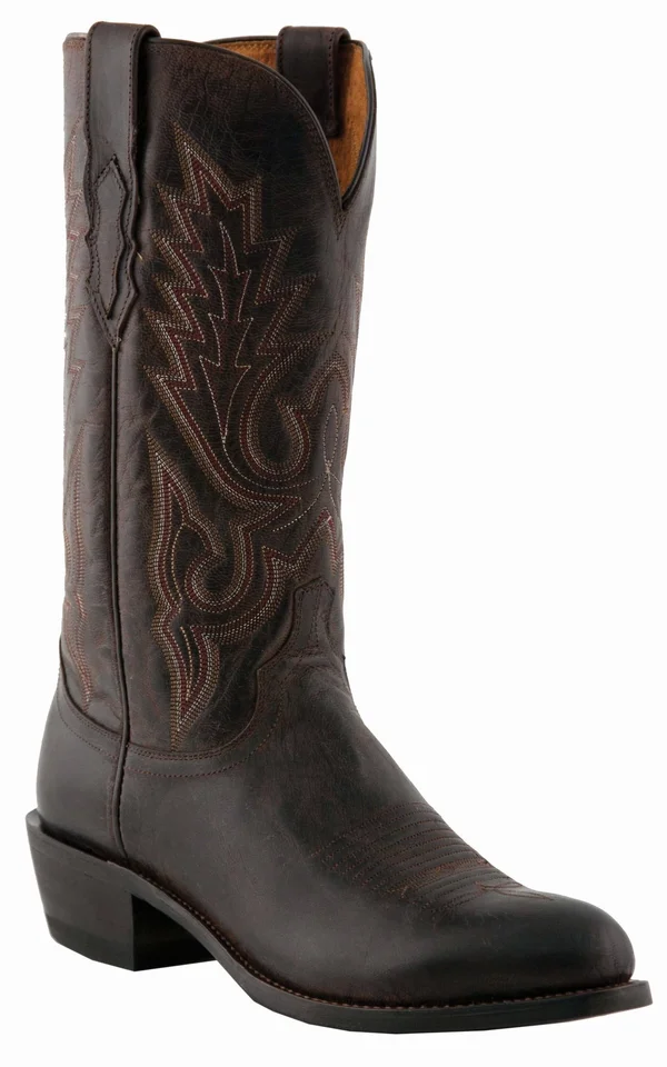 Lucchese Bootmaker Men's Lewis 7 Toe Western Boot - Size: 9, Chocolate Madras Goat