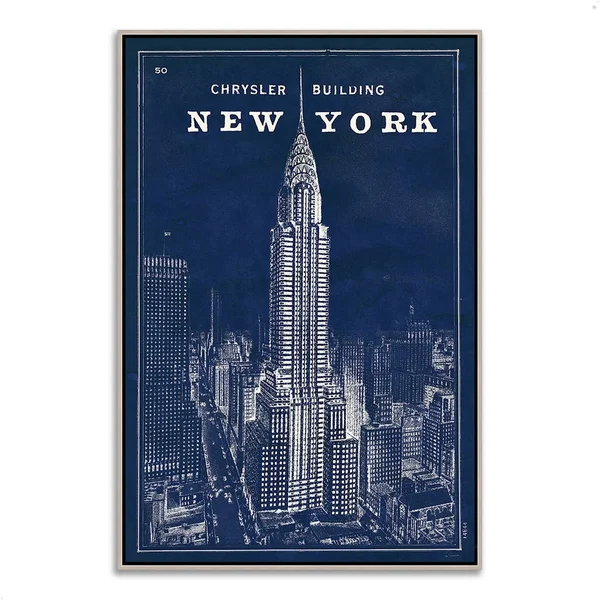 47x22 x 32x22 Blueprint Map New York by Sue Schlabach Fine Art Giclee Print