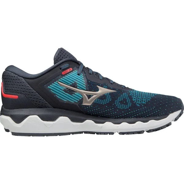 Mizuno Men's Wave Horizon 5 India Ink-Platinum Gold, 15