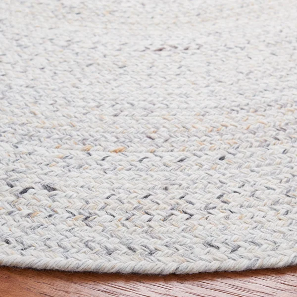 Safavieh Braided Mared Flatweave Rug - 6' x 6' Round - Yellow/Grey