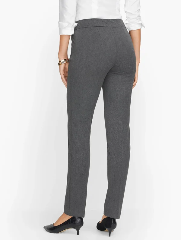 Refined Bi-Stretch Straight Leg Pants - Black - 6 Talbots