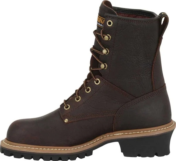 Carolina Women's 8x22 Steel Toe Logger Boot - CA1421 5 - W, Dark Brown