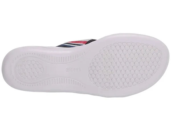 Bzees Chill Women's Shoes Navy/Red/White Vacation Stripe : 9 M
