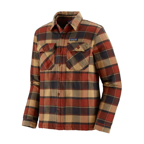 Patagonia Men's Insulated Fjord Flannel Jacket Red L