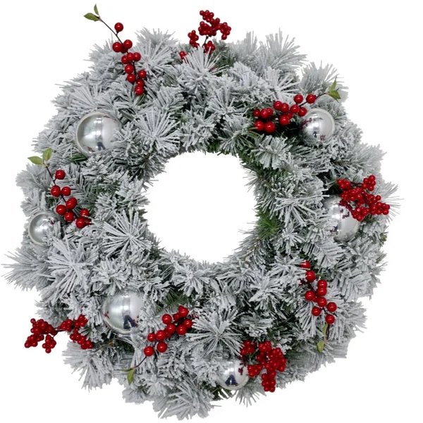 Fraser Hill Farm Tartan Christmas 5-Piece Decorating Kit: Frosted Wreath - Lightly Frosted Tree, Pre-Lit Lantern, Sleigh, and Gif