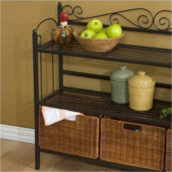 Bowery Hill 3-Drawer Baker's Rack