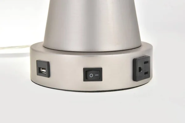 Elegant Brio 1-Light Vintage Nickel Finish Table Lamp TL3014