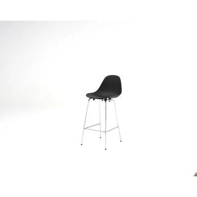 Dinjar Bar & Counter Stool Comm Office Frame Color: Chrome, Finish: Black, Seat Height: Counter Stool (25.5x22 Seat Height)