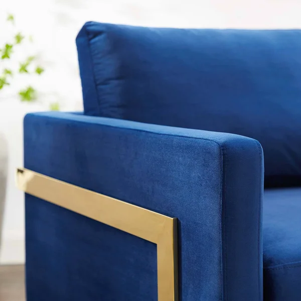 Modway Posse Performance Velvet Accent Chair - Gold Navy