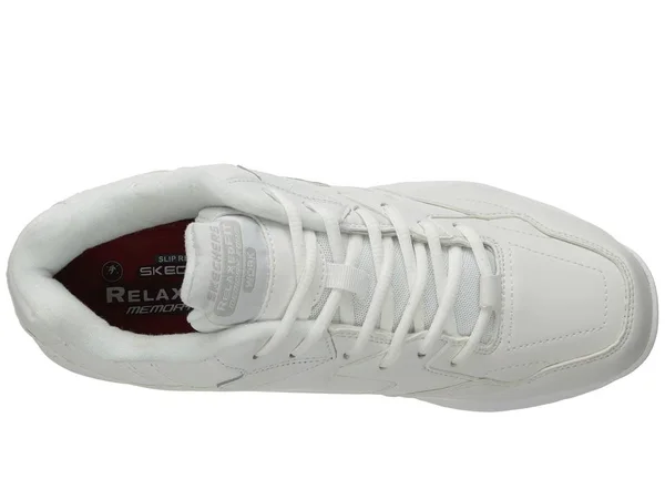Skechers for Work Men's Felton Resistant Relaxed Fit Work Shoe - White, 8.5 M US