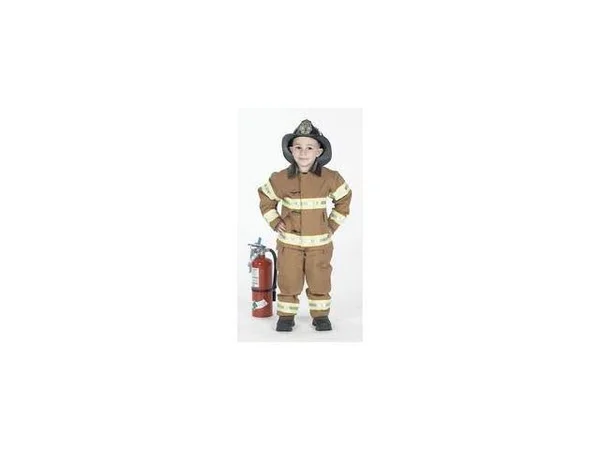 Aeromax Toys Fire Fighter Cotton Suit, Brown, L