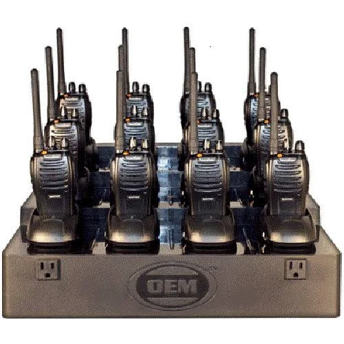 Klein Electronics FuelPad12 Professional Series 12-Unit Battery Charger - Radio & Battery Charger Desktop Organizer Station