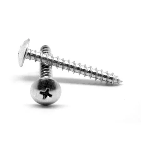 #12 x 2 inch (FT) Sheet Metal Screw Phillips Truss Head Type A Stainless Steel 18-8 Pk 500