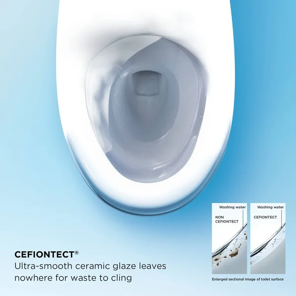 Toto Drake Two-Piece Elongated Dual Flush 1.6 and 0.8 GPF Universal Height Dynamax Tornado Flush Toilet with CeFiONtect - Coloni