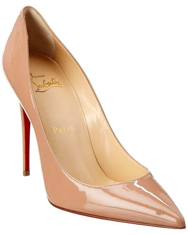 Christian Louboutin Kate 85 Nude Patent Leather - Women Shoes