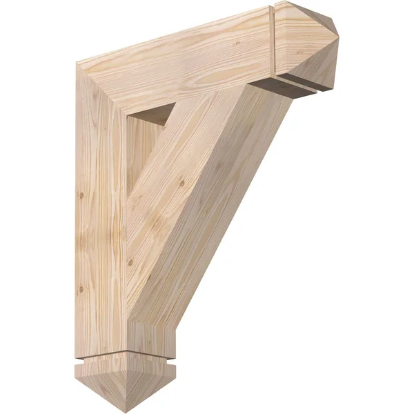Ekena Millwork BKT06X24X28TRA03SDF 5 1/2x22W x 24x22D x 28x22H Traditional Arts & Crafts Smooth BRACKET - Douglas Fir