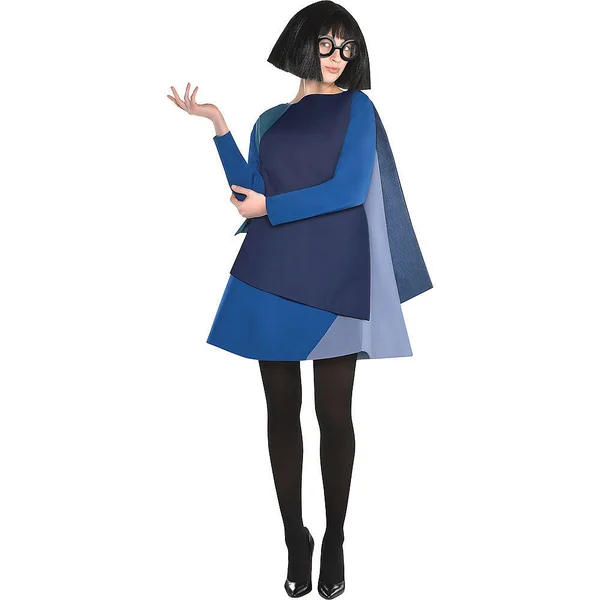 Disguise Edna Incredibles Edna Mode Halloween Costume - Blue/Black, M