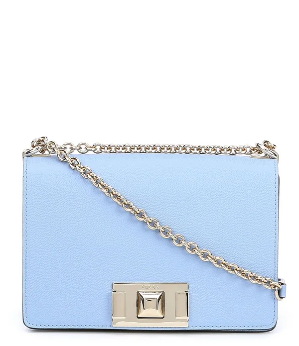 Furla Mimi Mini Push Lock Leather Crossbody Bag, Womens, Giacinto G