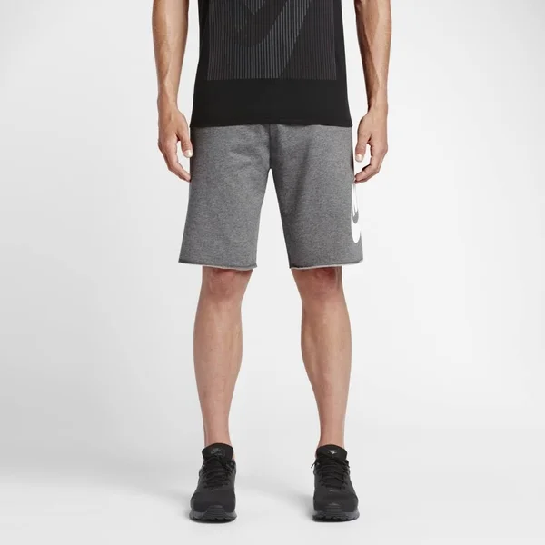 Nike Mens Sportswear Logo Shorts Carbon Heather/White