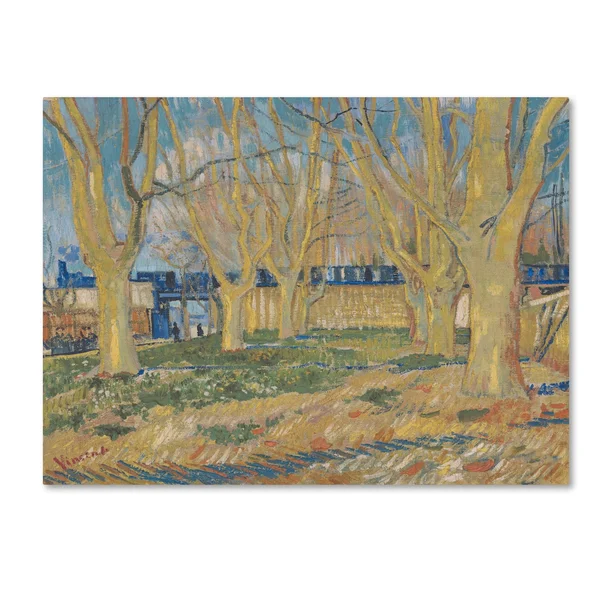 Trademark Fine Art 'The Blue Train' Canvas Art by Van Gogh