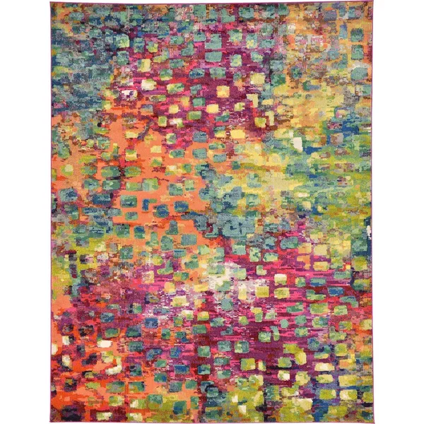 Unique Loom Ivy Jardin Square Rug - 9& 10 x 9& 10 Multi