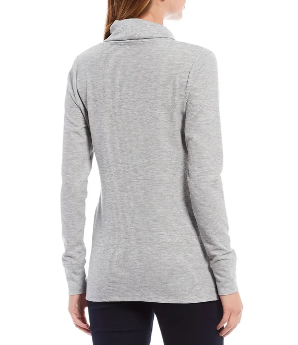 Michael Michael Kors Waffle Knit Cowl Neck Long Sleeve Top - XL