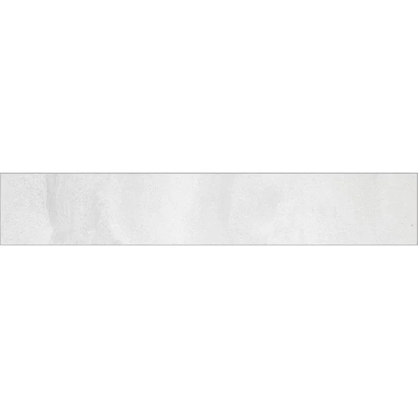 Florida Tile Home Collection Stonewall White 3 in. x 12 in. Porcelain Floor and Wall Bullnose Tile (5 Sq. ft. - case), Light Ivo