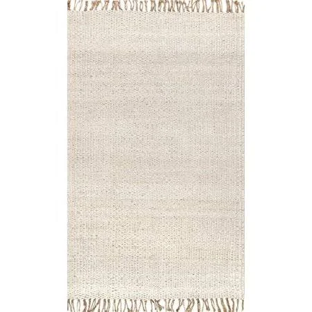 Gracie Oaks Parthenia Hand Woven Beige Area Rug, Size: Rectangle 6& x 9&