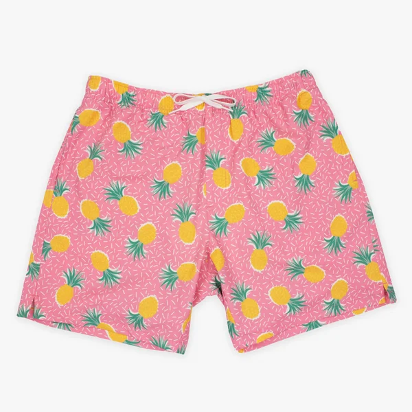Men's Swim Trunks and Bathing Suits - 5.5x22 Inseam, Bearbottom, Pineapple Punch, 7x22, L