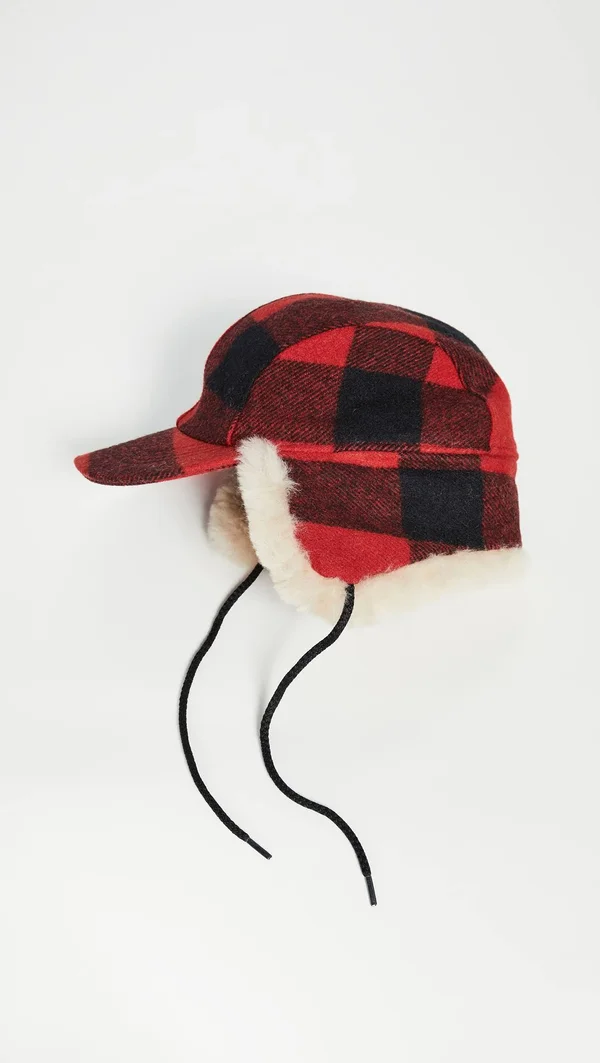Filson Double Mackinaw Cap Red Black L