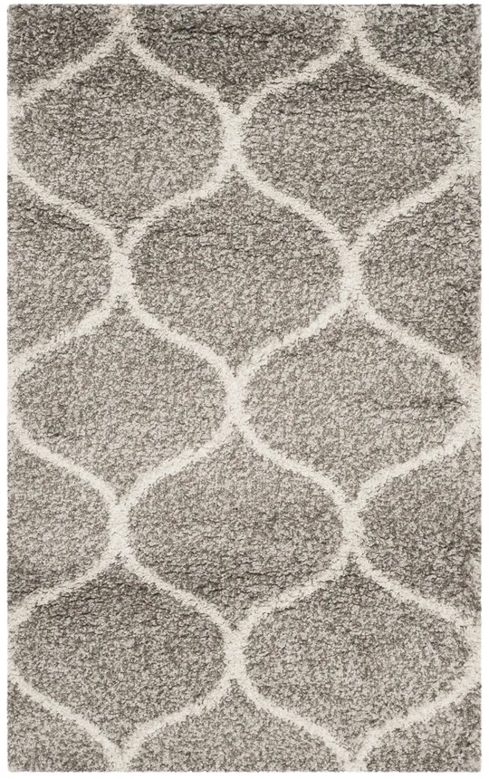 Safavieh Hudson Shag SGH280B Grey - Ivory Rug 7& x 7& Round
