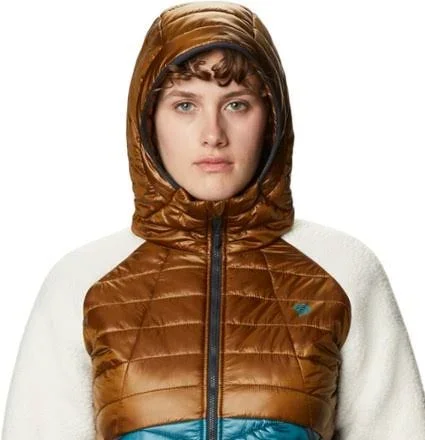 Mountain Hardwear Women's Altius Hybrid Hoody - Xs - Golden Brown