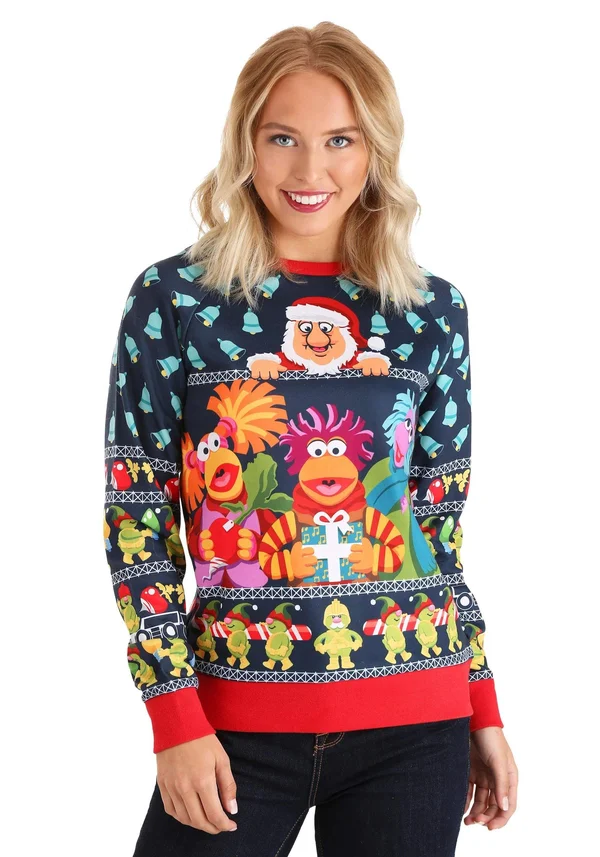 Adult Fraggle Rock Sublimated Ugly Christmas Sweater