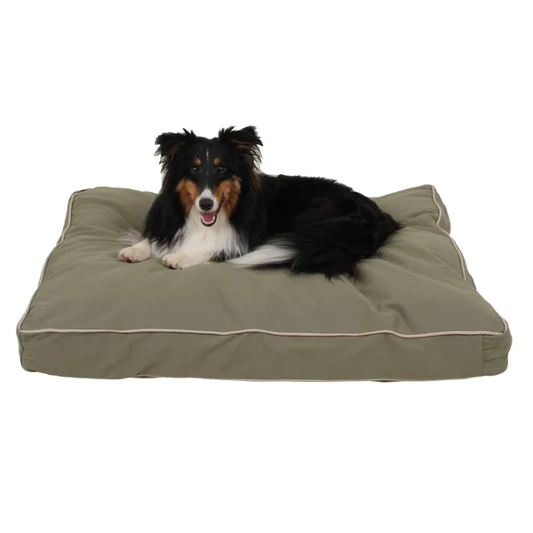 Carolina Pet Company Small Classic Twill Rectangle Jamison Bed - Sage