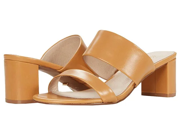 42 Gold Liya Women's Sandals Almond Waxy Gloss Leather : 10 M