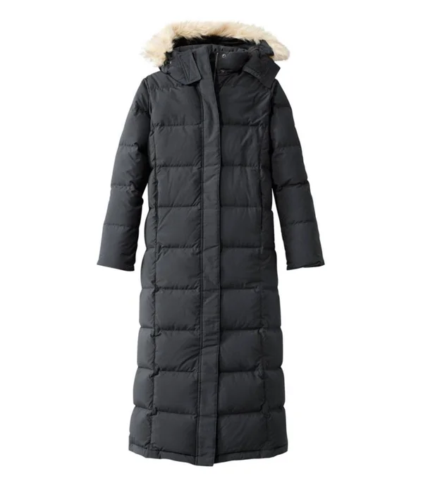Women's Petite Ultrawarm Down Winter Coat, Long Black Medium, L.L.Bean