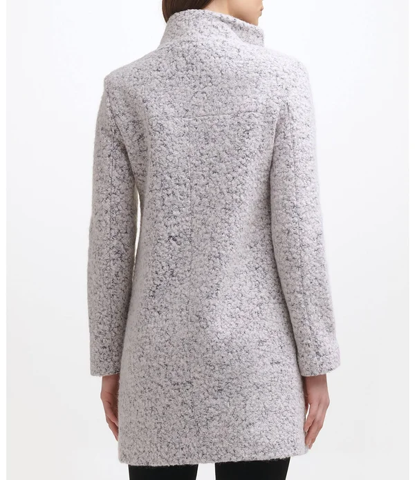 Kenneth Cole New York Women's Pressed Wool-Blend Boucle Coat