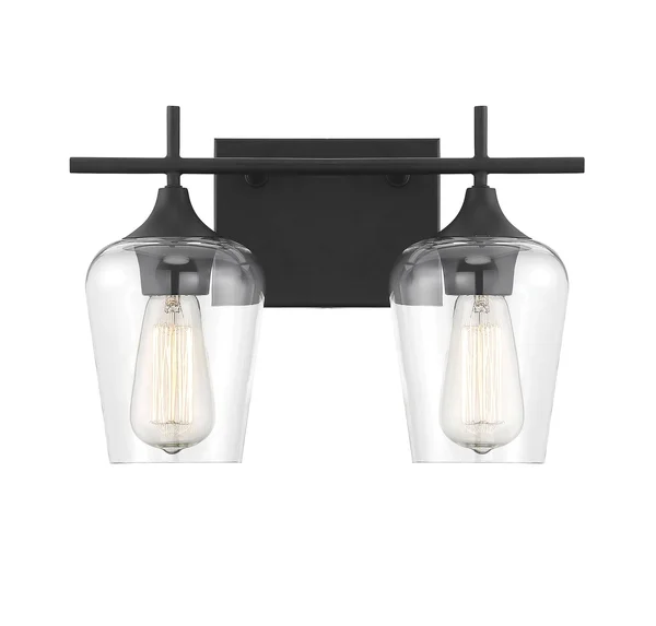Savoy House 8-4030-2-BK Octave 2 Light Bath Bar in Black